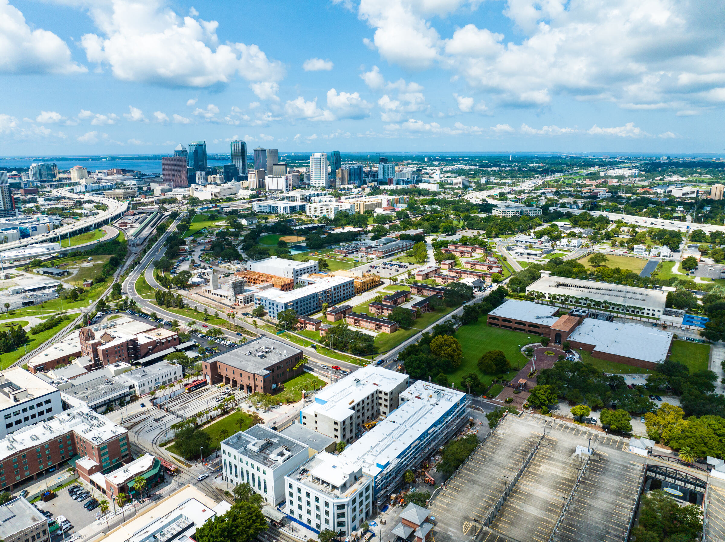 Aerial view of downtown Tampa